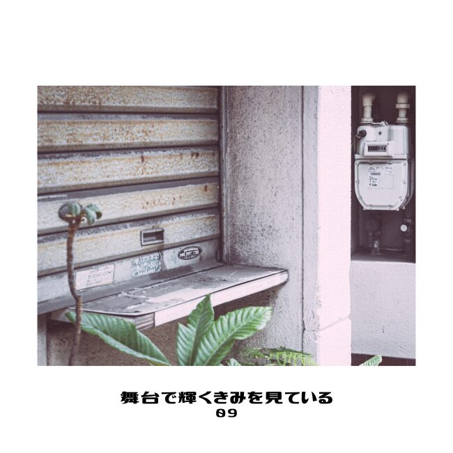 舞台で輝くきみを見ている